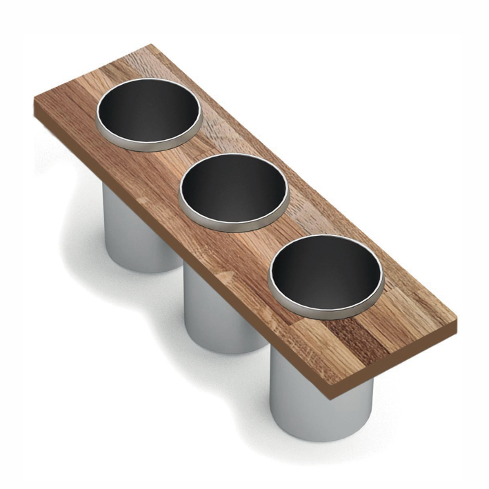 [VPB3C] ARTINOX set portabottiglie in legno di quercia 7