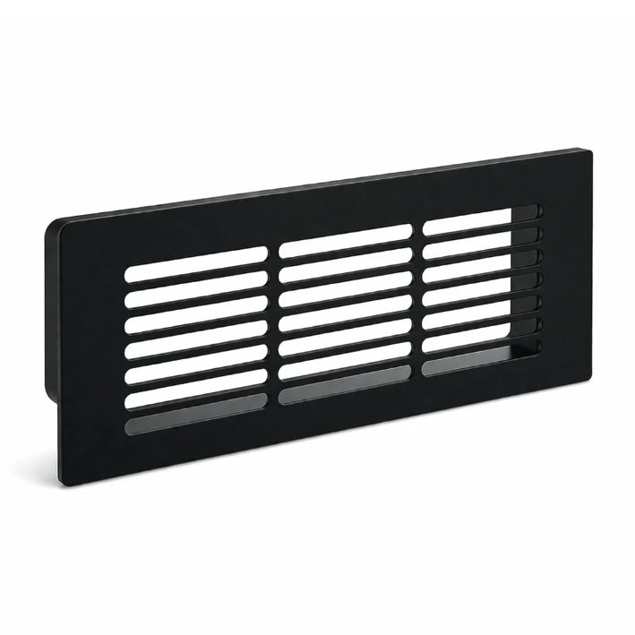 [7568-Schwarz] AVITANA QUADROslim 7568 black ventilation grille 65