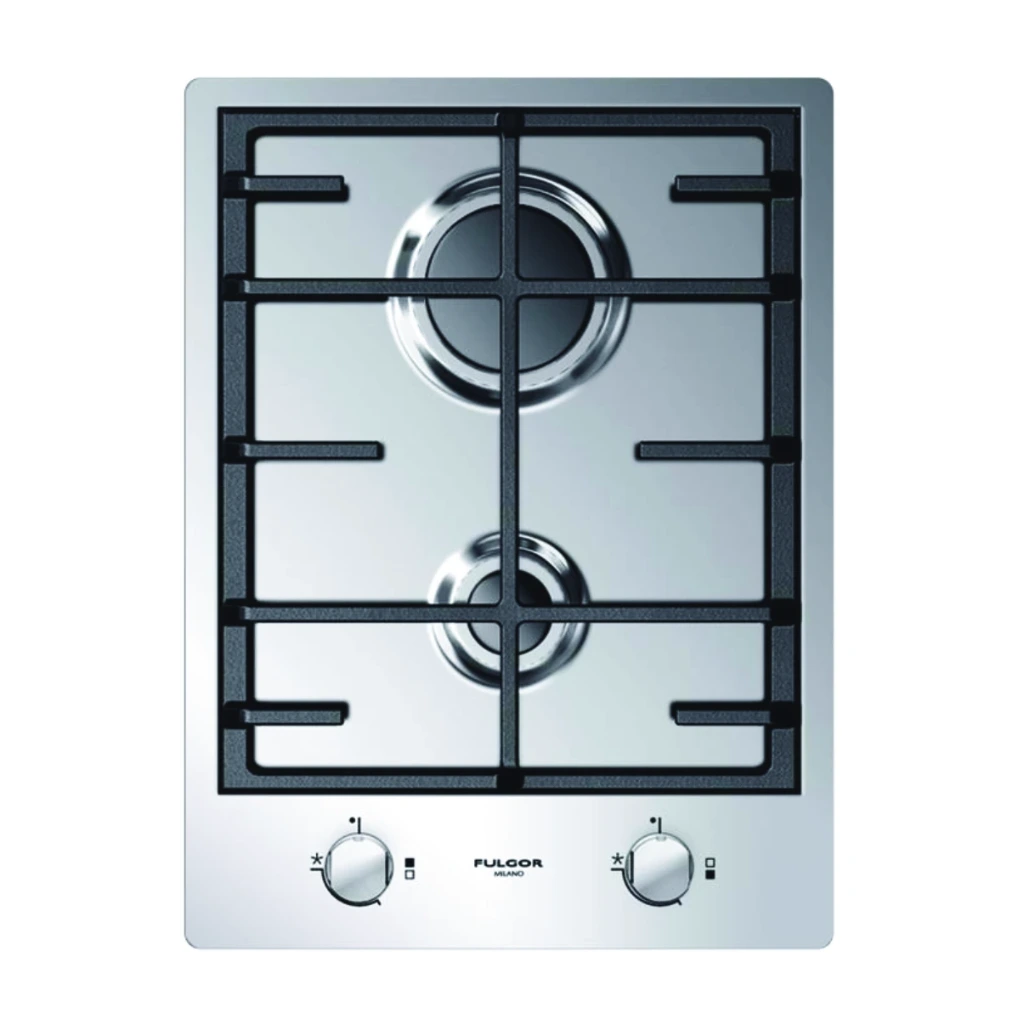 [CPH402GX] FULGOR piani cottura a gas in acciaio 2 zone cottura/acciaio inox