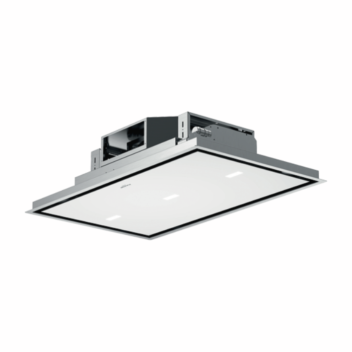 [FCHD900RCWH] FULGOR Deckenhaube 90-vetro bianco