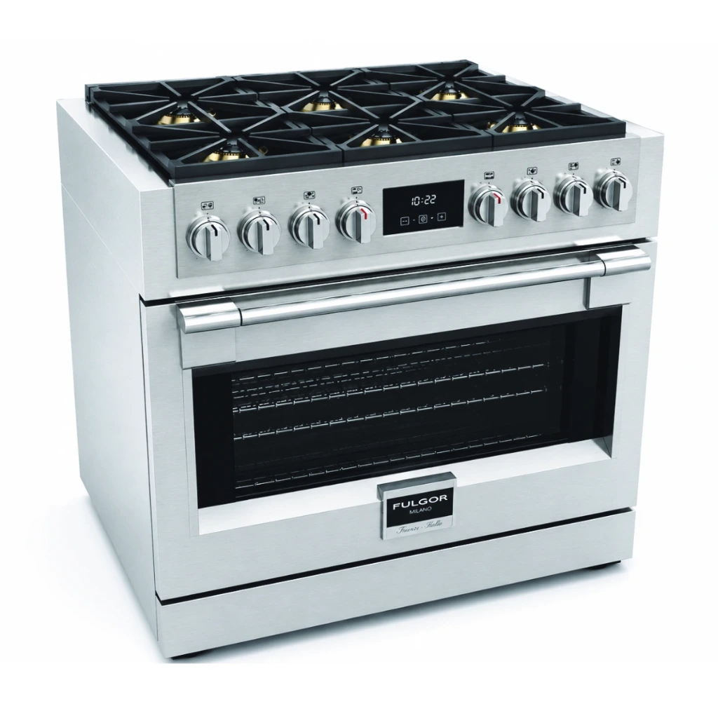 FULGOR Pro gaz 36" acier inoxydable