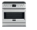 90 cm Induktions- Kochherd freistehend Inox