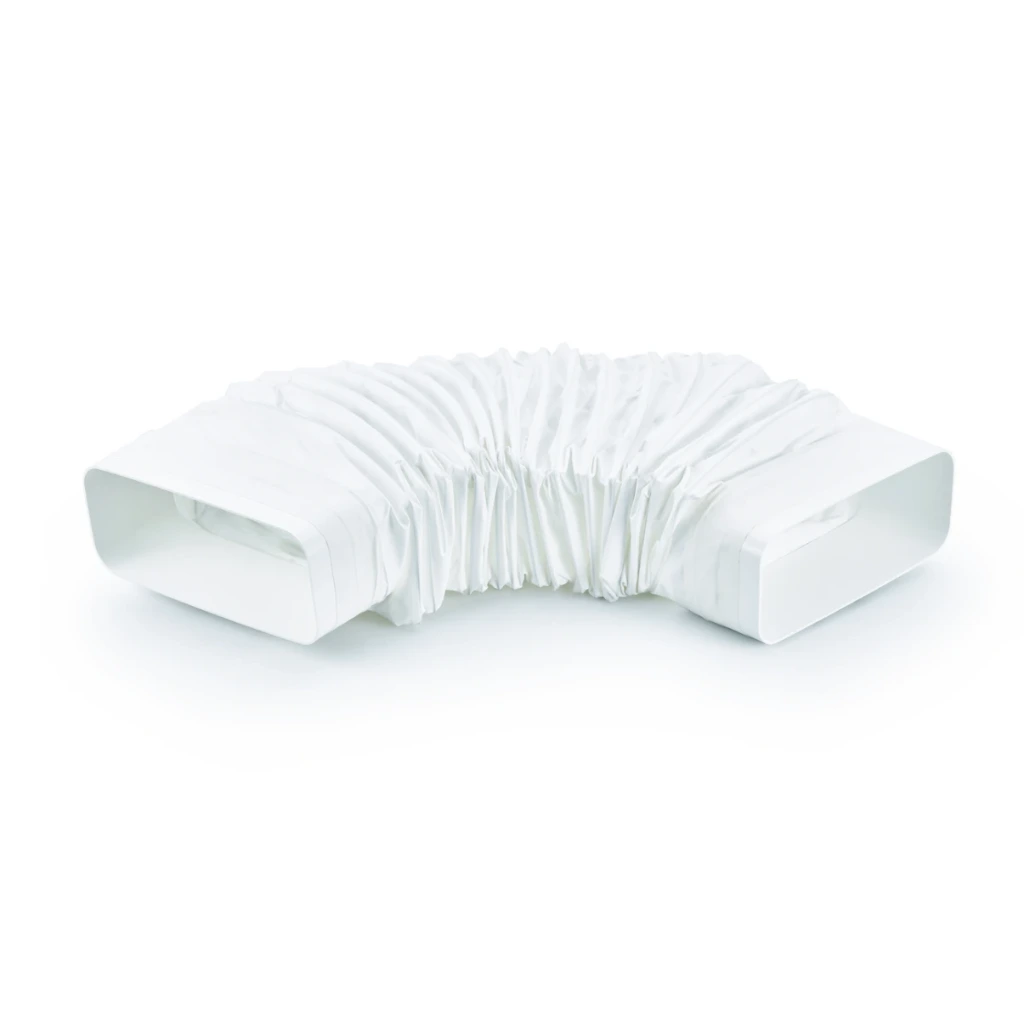 [75554-Weiss/Flex] NABER F-RBFLEX 3 System 150 duct bend connector, white.