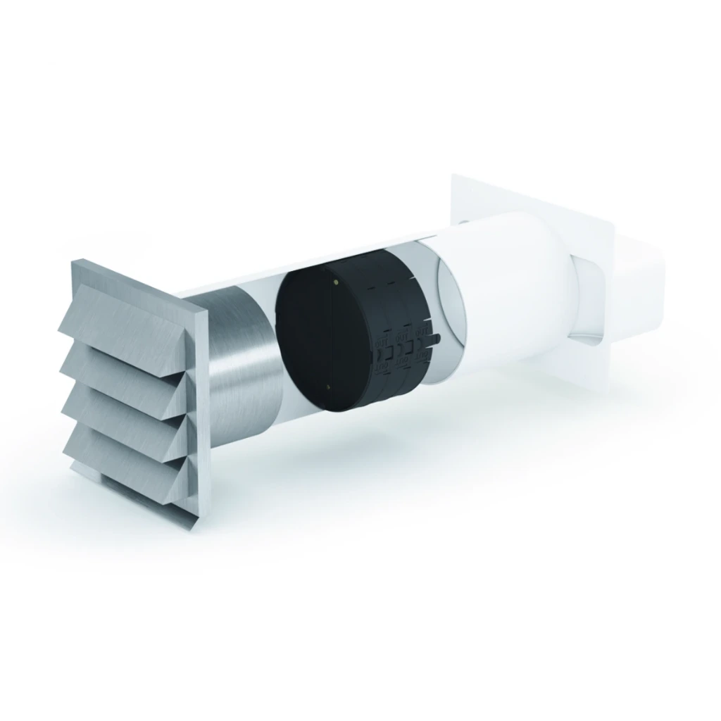 [75684-Weiss/inox] NABER E-Jal flow 150 Mauerkasten inkl THERMOBOX, weiss, Edelstahl