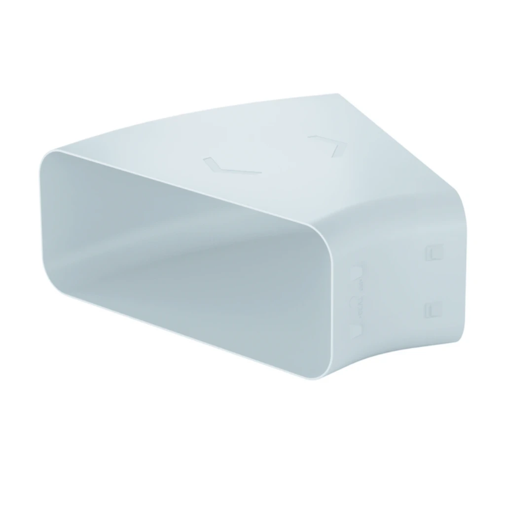 [76454-Grau] NABER PRIME flow P-RBH 150 horizontal duct bend 30°, light grey / 7570