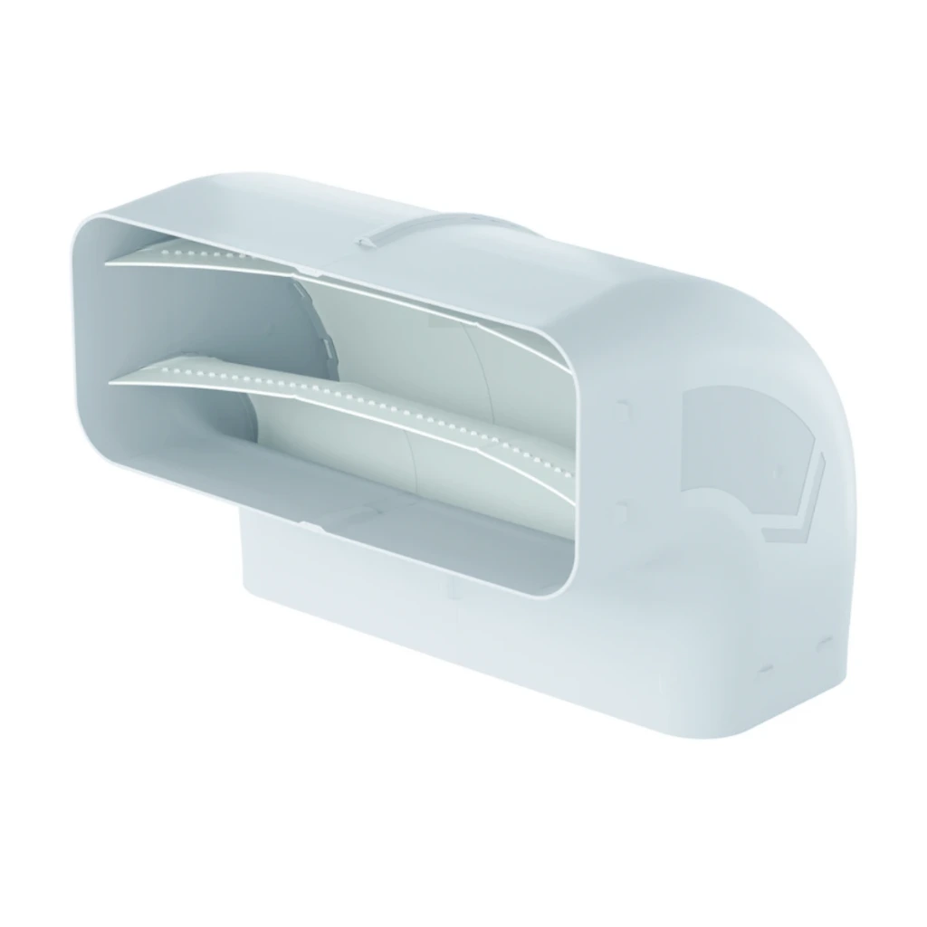 [76464-Grau] NABER PRIME flow P-RBV 150 Rohrbogen vertikal 90°, hellgrau