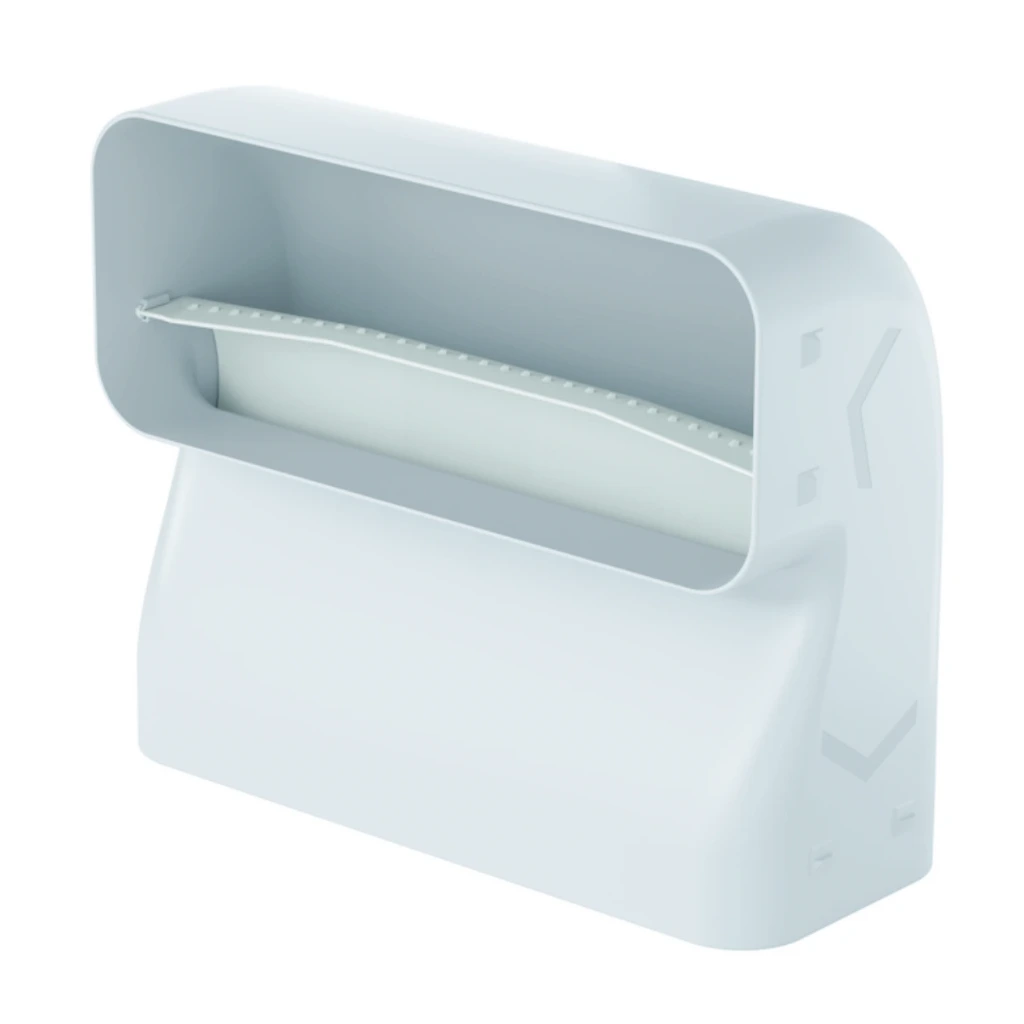 NABER PRIME flow P-RBV 150 curva verticale 90° corto, grigio chiaro.