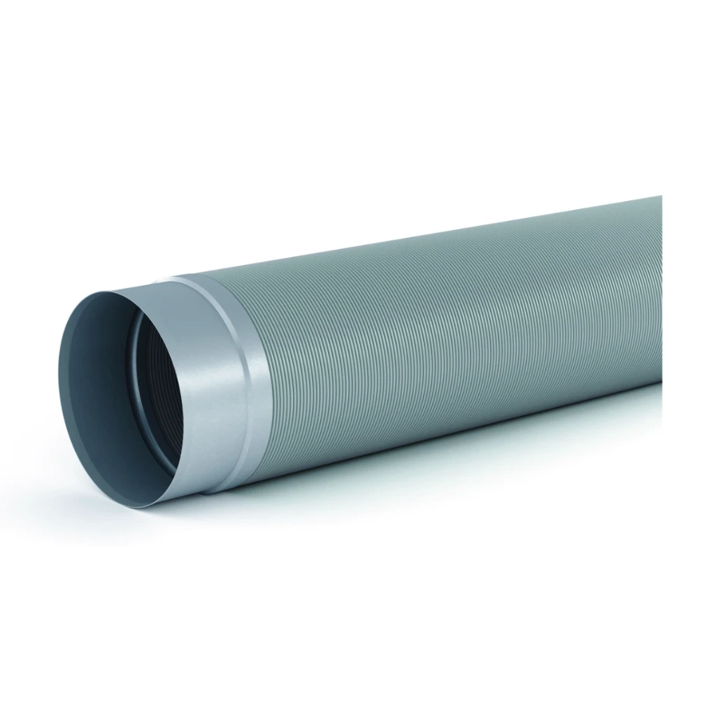 [77444-Stahl] NABER STEEL flow SR-R flex 150 Rundrohr, Länge 500 mm, Aluminium, Edelstahl